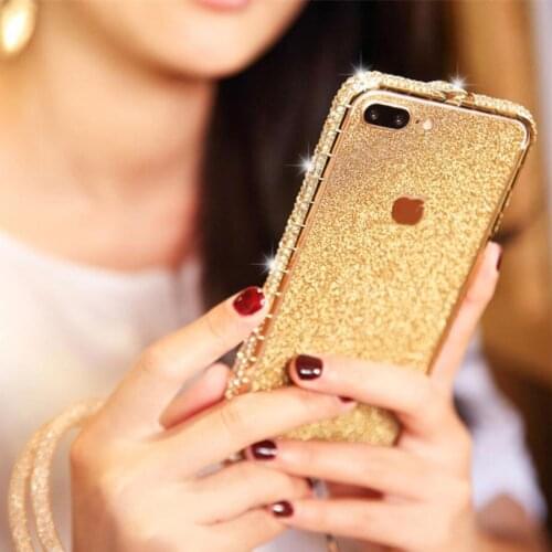 Diamond Shining Case For iPhone 11 Pro max XS MAX XR 6 7 8 Plus Fashion Frame Capa Glitter Crystal Rhinestone Phone Cover Funda