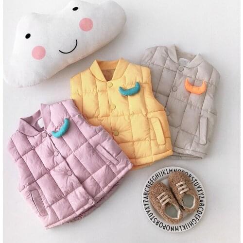 Childrens Clothing Autumn Winter Baby Boys Girls Light Down Vest Cute Solid Plaid Toddler Kids Thicken Waistcoat Children Vest