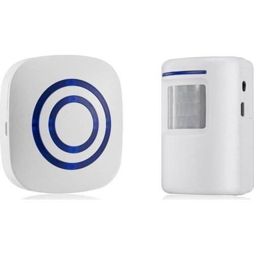 Door Chime,Wireless Business Door Motion Sensor Detector Smart Visitor doorbell Home Security Driveway Alarm with 1 Plug-in Rece