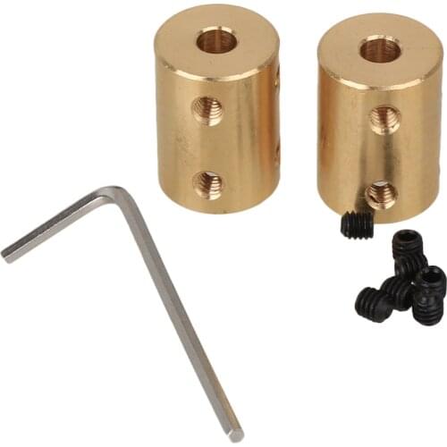 2 x 5mm To 8mm Shaft Coupling Rigid Coupling Coupler Motor Connector Spanner