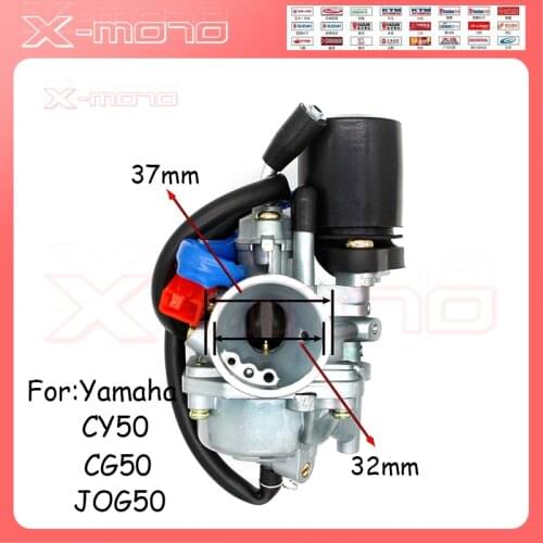 19mm Carburetor Moped Carb for 2 Stroke Piaggio Zip For Yamaha Jog 50 50cc Scooter 50cc 70cc 90cc Mini Carb ATV 1E40QMB