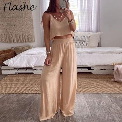 Summer Tracksuits Women Sleeveless Tops Pants Suit Two Piece Sets Sleeveless Pullover Elegant Solid Lady Suit Outfits Streetwear