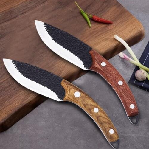 Handmade Hammered Forged Kitchen Knife Kitchen Knife Meat Slicing Knife Butcher Knife Boning Knife Sashimi Cooking Tools