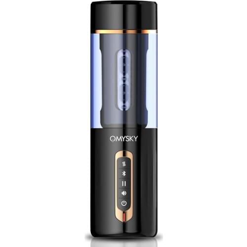 Electric Male Masturbator Cup 6 Speeds 2 Powerful Thrusting Modes Automatic Vibrator Realistic Textured Vagina Pussy Sex Toys