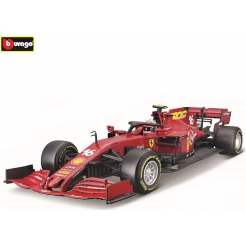 Bburago 1:18 2020 Ferrari SF1000 Anniversary Edition Formula #16 Sebastian Vettel Simulation Alloy Model Car Collection Gift Toy