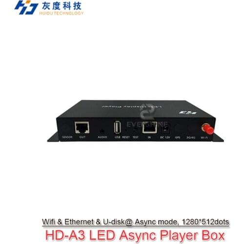 Huidu HD-A3 Full Color Async Player Box Subtable For P2 P3 P4 P5 P6 P10 Community Info Screens And Advertising Machine
