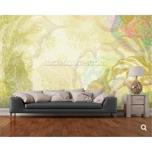 Custom retro wallpaper,flowers, leaves on beige background for the living room bedroom restaurant background wall silk wallpaper