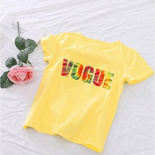 Casual Girls Tshirt Short Sleeve Yellow Toddler Boy Clothes Summer T Shirt Girl Kid New Tee Shirt Tie Dye Kits For Kids Novelty