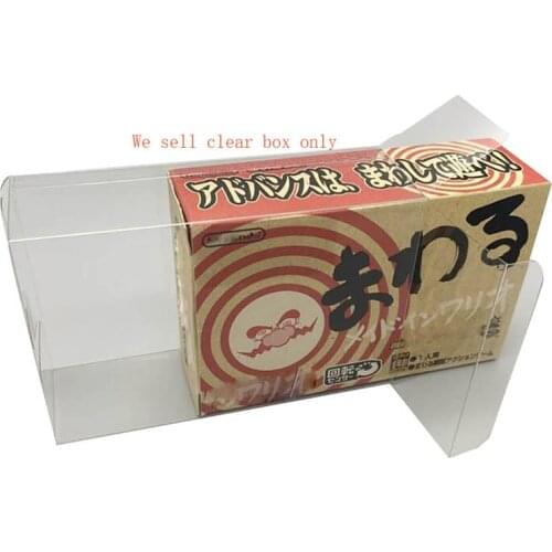 Clear transparent PET box cover For GBA Wario Japanese version storage protection collection box