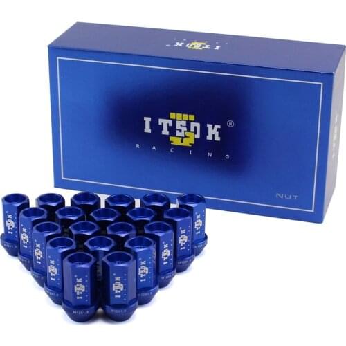 Universial Car Accessorie 42mm Stainless Steel Wheel Lug Nuts 20 Pieces Racing Car Steel Wheel Extended Nuts M12 x 1.25 M12x1.5