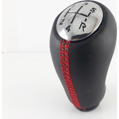 5 Speed Gear Shift Knob Leather Red Color Thread for Renault Megane II MK2 Scenic 2 Clio 3 III MK3 fluence Gear Shifter 82000