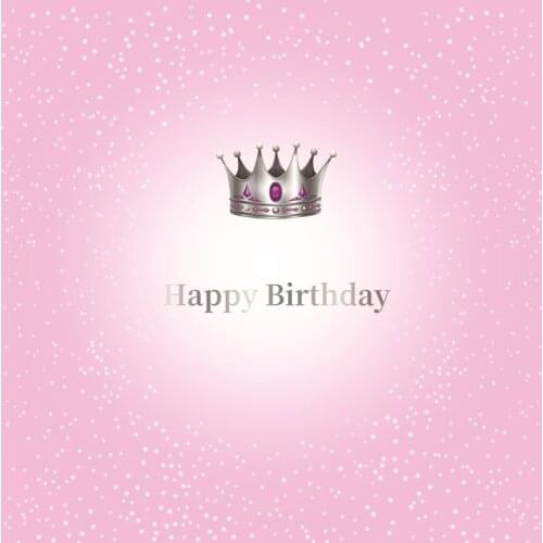 Silver Happy Birthday Pink Photography Backdrop Celebration Photo Booth Studio Decor