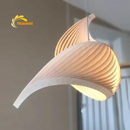 Nordic Wood Pendant Lights Lighting Villa Living Room Decoration Hanging Lamp Retro Loft Stairs Kitchen Industrial Pendant Lamp