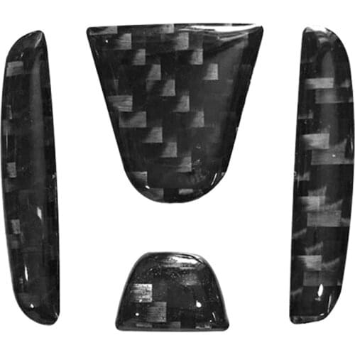 Carbon Fiber Car Steering Wheel Logo Sticker for Honda 10Th Gen Civic Accord CR-V Fit HR-V Odyssey Pilot 2013 - 2020