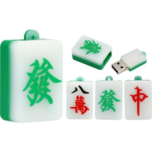 Usb Pendrive Cartoon Chinese Mahjong Usb Flash Drive Cle 4GB 8GB 16GB 32GB 64GB 128GB USB 2.0 Pen Drive Usb Memory Stick U Disk