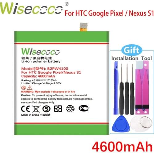 WISECOCO 3650mAh B2PW4100 Battery For HTC Google Pixel Nexus S1 Phone In Stock High Quality Battery+Track code