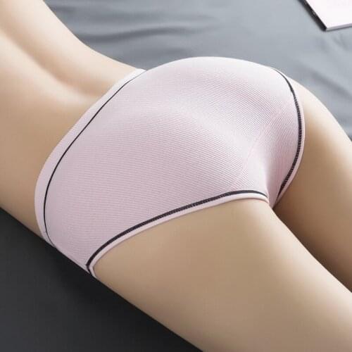 Japanese Womens Panties Korean Female Students Threaded Mid-waist Sexy Underwear Breathable Cotton Crotch Thong Erotic Lingerie