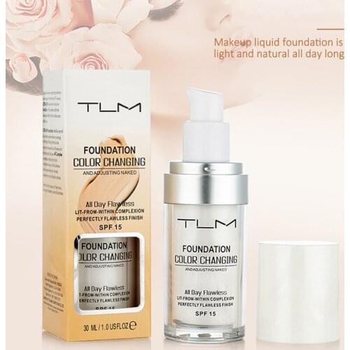 Liquid Foundation Changing Makeup Base Nude Face Cover Concealer Long Lasting Makeup Skin Tone Foundation 30ml