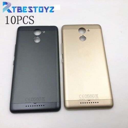 10Pcs/lot Original New Battery Door Back Cover Housing Case 5.0' For BQ Aquaris U Plus UPlus With Power Volume Button black gold