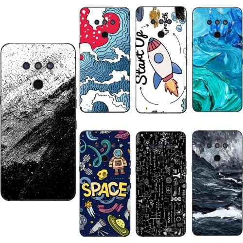 3D Colorful Cute Pattern Matte Skins Wrap Skin Phone Sticker For LG G8 ThinQ Q70 V50 V40 V35 V30 G7+ G6 Q Stylus+ Cartoon Film