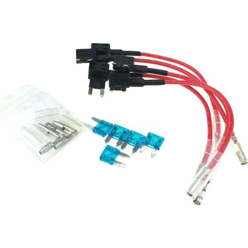 5Pcs 15A Add Circuit Mini Blade Fuse Box Holder ACS ATO ATC Piggy Back Tap Small Size ACS Type