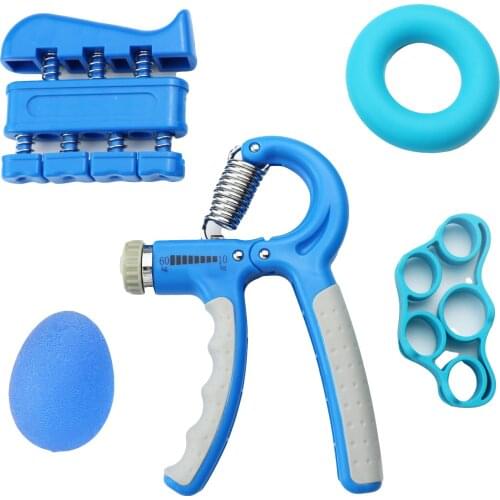 5pcs/set Adjustable Hand Grip Trainer Spring Finger Strength Expander Forearm Power Exerciser Arm Wrist Muscle Traning