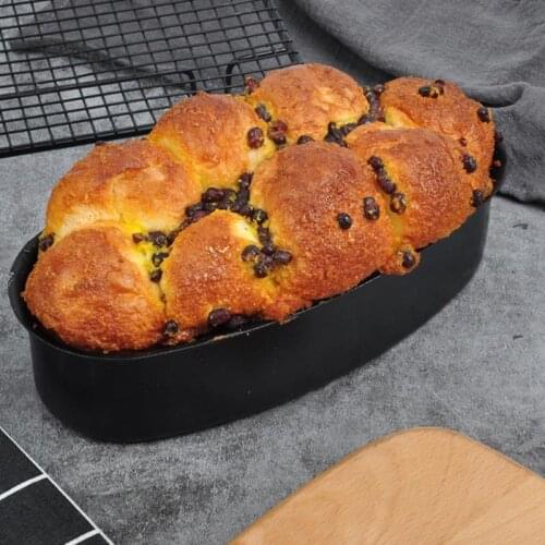 9 Inch Black Non Stick Oval Shape Cake Pan Cheesecake Loaf Bread Mold Baking Tray DIY