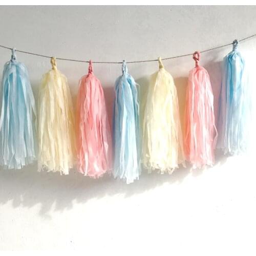 Free Shiping 10Pcs/lot Tissue Paper Tassels Garland For DIY Supply Wedding Favor Party Decoration