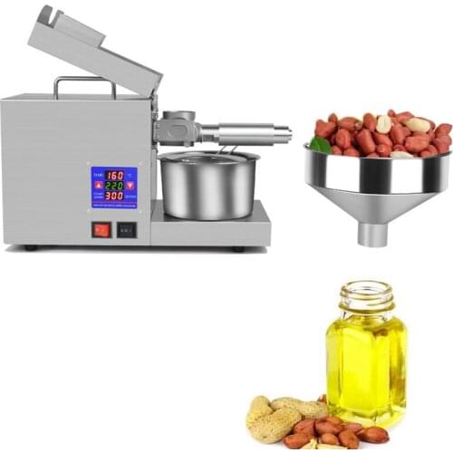 950W Household Oil Press Automatic High Extraction Rate Extractor Temperature Control Stainless Steel Oil Presser 5L Capacity
