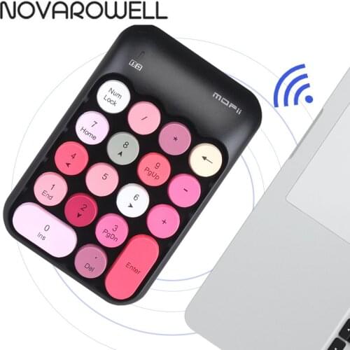 Numeric Keypad 2.4G Wireless Numpad Number Pad Keyboard Mixed Color Mini Candy Colorful Built-in Battery for Laptop PC Computer