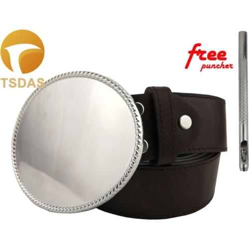 DIY Blank Buckle Classic Vintage Retro Finishing Oval Western Belt Buckles Removable 2016 New Year Gift