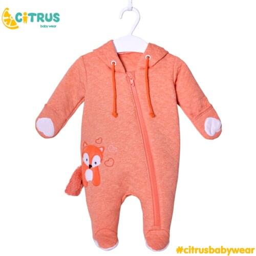 CITRUS 2020 New Spring Baby Clothes Full Sleeve Cotton Cartoon Fox Baby Romper Costume 3 6 9 12 M Newborn Boy Girl Clothes
