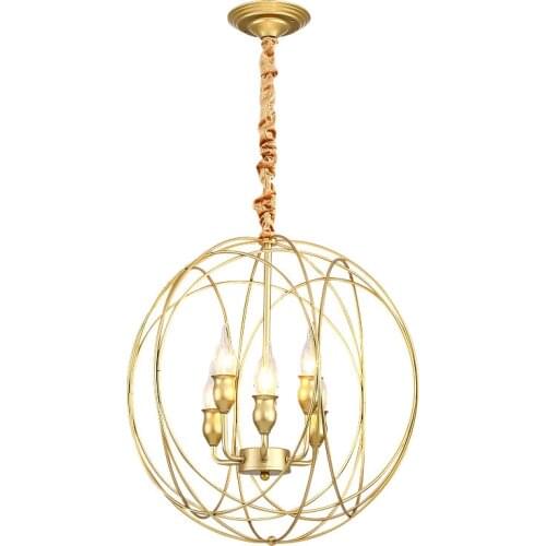 American country chandelier golden black hallway balcony cloakroom corridor lamp dining table dining room restaurant chandelier