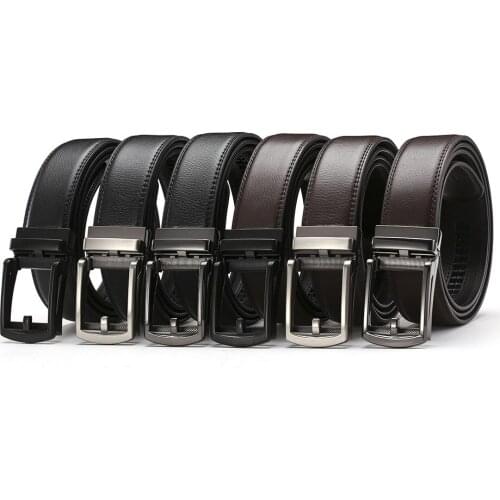 Mens leather genuine belts fashion Male cow skin belt automatic buckle ceinture homme Men strap for jaens Dropship High Quality