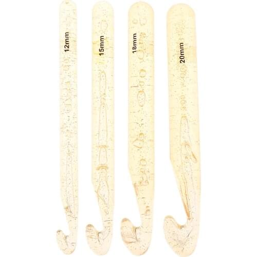 4pcs Large Chunky Crochet Hooks Needles Set Needlework Tool 12 15 18 20mm