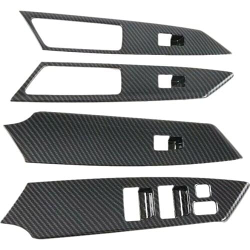 4Pcs Car Glass Lift Switch Panel Door Armrest Lift Modification for Mitsubishi Montero / Pajero Sport 2016-2020