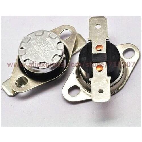 PHISCALE 5pcs KSD301 Normal Closed Thermostat Temperature Switch 45C degree 250V 10A