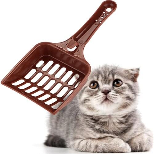Plastic Scoop Cat Litter Shovel Dog Food Spoons Random Color Pet Cleanning Tool