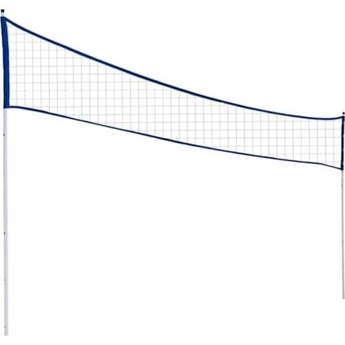 Badminton Net Outdoor Portable Volleyball Net Adjustable Foldable with Stand Pole for Beach Grass Park Venues Durable Net