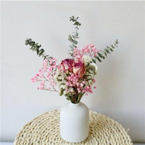 Dried Eucalyptus Leaves Wedding Deco Marriage Decoration Gypsophila Paniculata Not Forget Me Flower Home Living Room Accessories