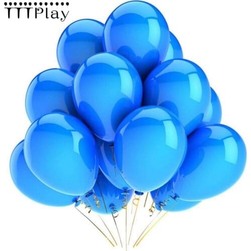 Light Blue Balloons 10pcs/lot 12Inch Pearl Latex Balloon Inflatable Air Ball Wedding Birthday Party Balloons Decoration Supplies