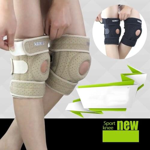1pc Outdoor Sport Fitness Exercise Knee Pads Spring Support Patella Guards Gym Running Protector Shock Absorption For Men Women