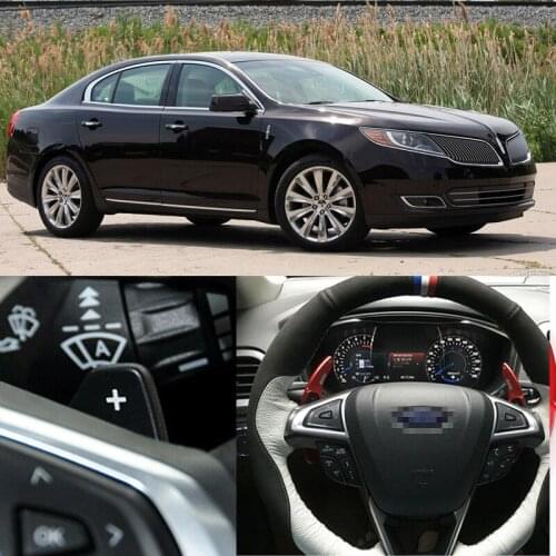 Car Accessories Aluminum Steering Paddle Shifter Extension For Ford Lincoln MKS 13-18 Car-styling