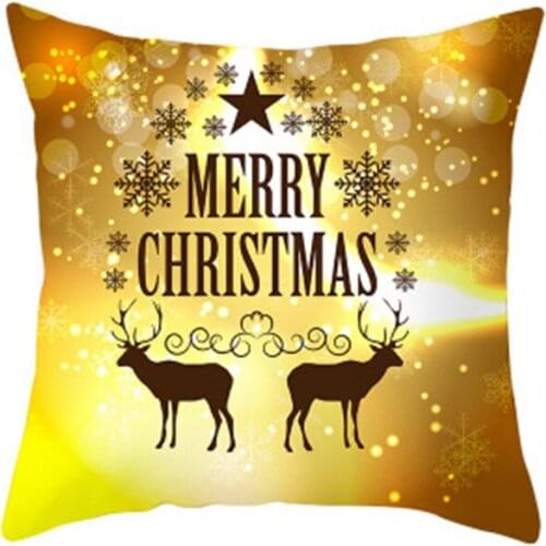 2019 pillow case 45*45 christmas printing dyeing Print Pillowcase Polyester Cushion pillow cover Home 5z