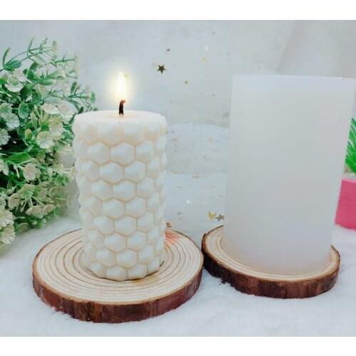 2021 Geometric Cylinder Candle Mold Wax Soap Mould Simple Modern Style Chocolate Candle Silicone Mold DIY Home Decoration Tool