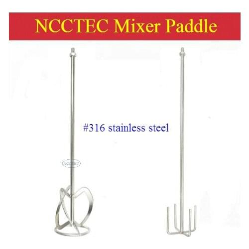 #316 stainless steel Corrosion resistant NCCTEC paint mixer mixing paddle shaft for Corrosive items | length 28'' inch 700mm M14