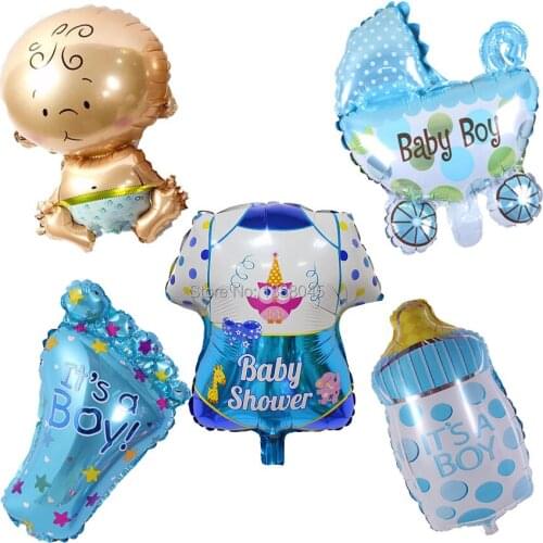 5pcs/lot Mini Balloon Baby Shower Party Foil Baby Boy Girl Balloons Birthday Party Decoration Baloes De Festa Air Balloons