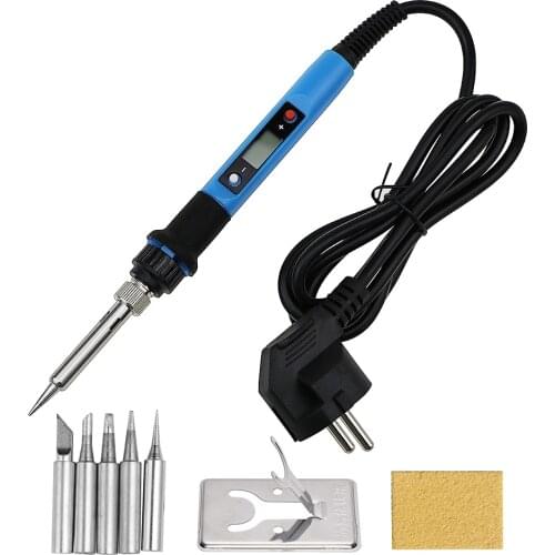 80W Adjustable Temperature Soldering Iron LED Digital Display Solder Rework Soldering Desoldering Repair Tool Kit