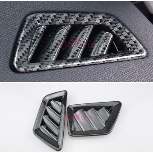 Accessories For Peugeot 5008 3008 GT 2017 2018 Interior Carbon Fiber Air Conditonnal Vent Cover Trim AC Outlet Panel Car Styling