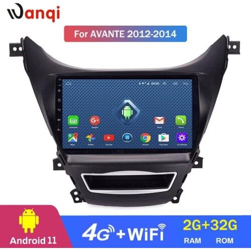 4G Lte All Netcom 9 inch 2+32G Android 8.0 Car GPS Navigation For Hyundai Elantra/Avante 2012-2014 Multimedia System NO DVD 1DIN